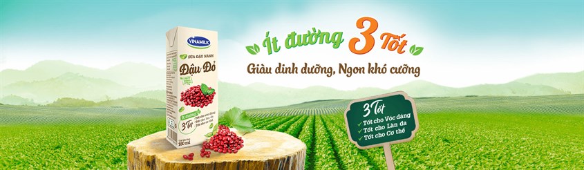Lốc 4 hộp sữa đậu nành đậu đỏ Vinamilk 180 ml