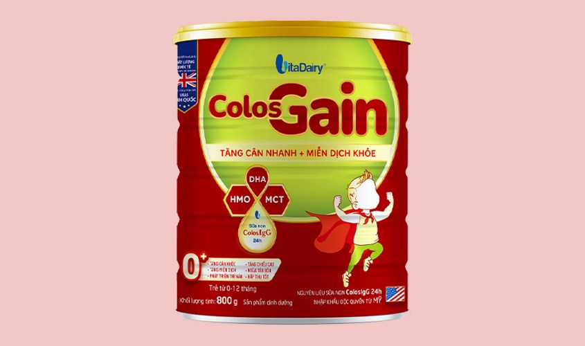 Sữa bột ColosBaby Gain 0+ hương vani 800g (0 - 12 tháng)