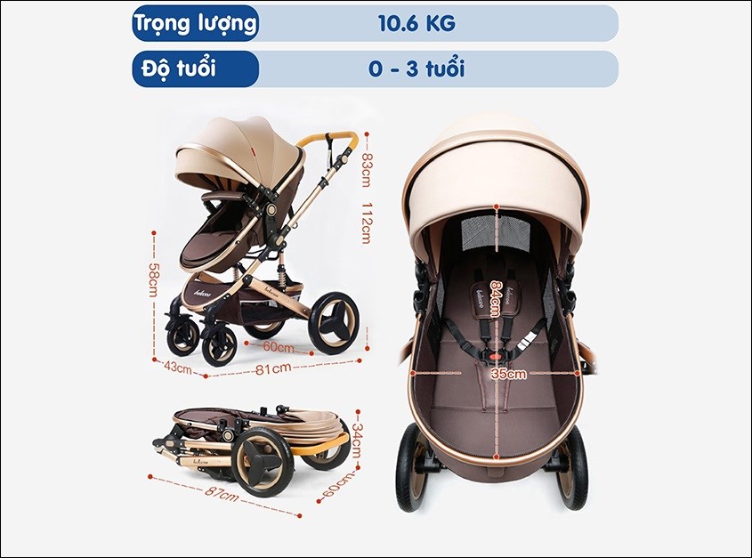 Chi tiết xe đẩy Belecoo cho bé