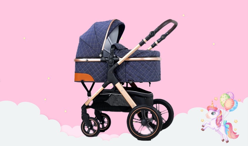 Xe đẩy Belecoo có tay cầm làm bằng mút bọt chống trượt, mềm mại