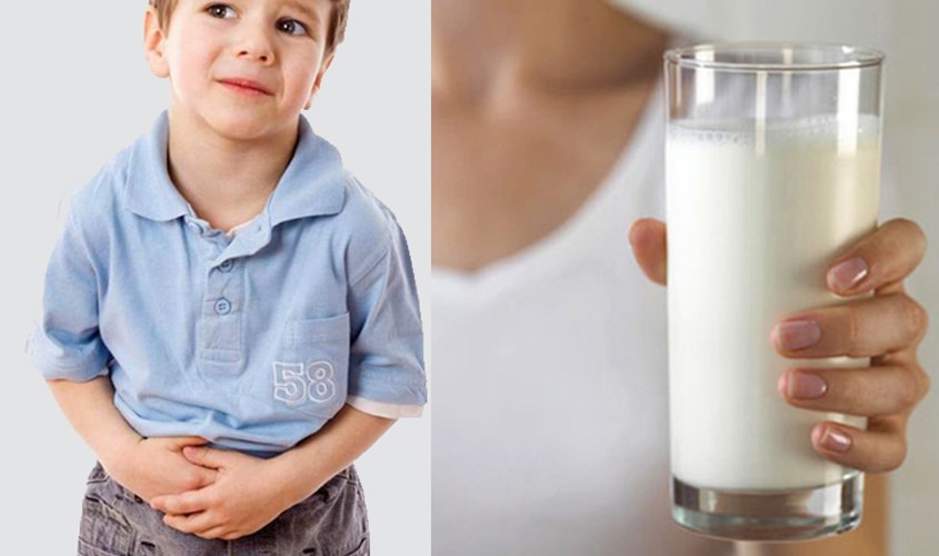 Uống quá nhiều sữa khiến trẻ bị đầy hơi, khó tiêu