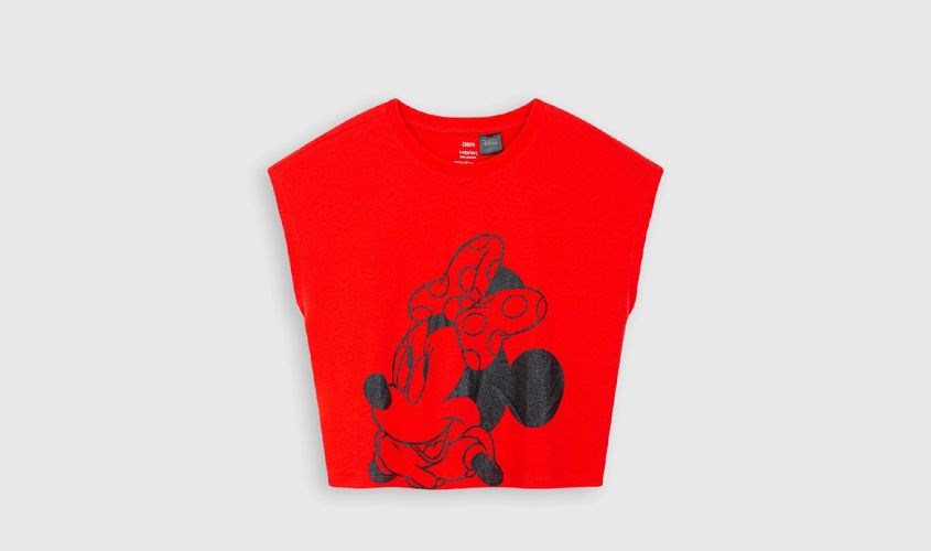 Áo thun bé gái Canifa 1TS22S050 SR079 màu đỏ