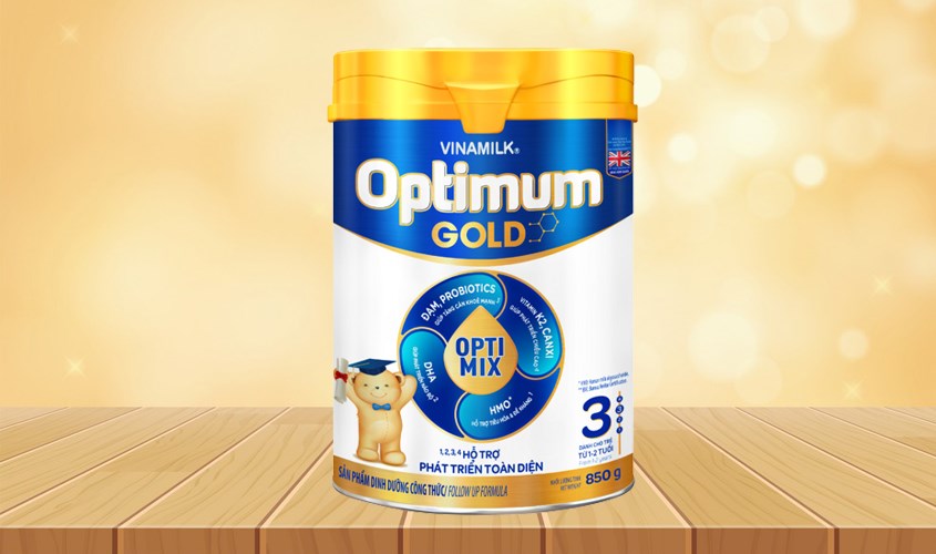 Sữa bột Vinamilk Optimum Gold số 3 850g (12 - 24 tháng)