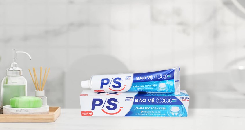 Kem đánh răng P/S bảo vệ 123 chăm sóc toàn diện hương bạc hà 180g 