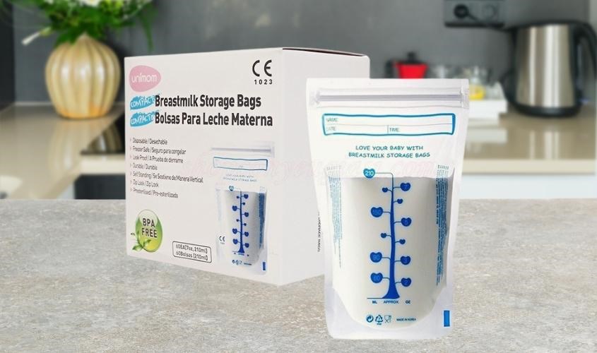 Túi trữ sữa Unimom chỉ có dung tích 210 ml