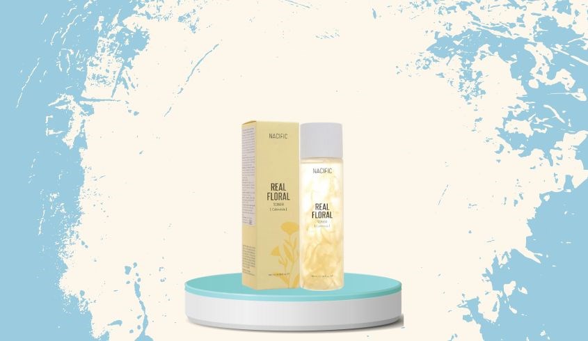 Toner làm dịu da Nacific Real Floral Calendula chiết xuất Hoa Cúc 180 ml