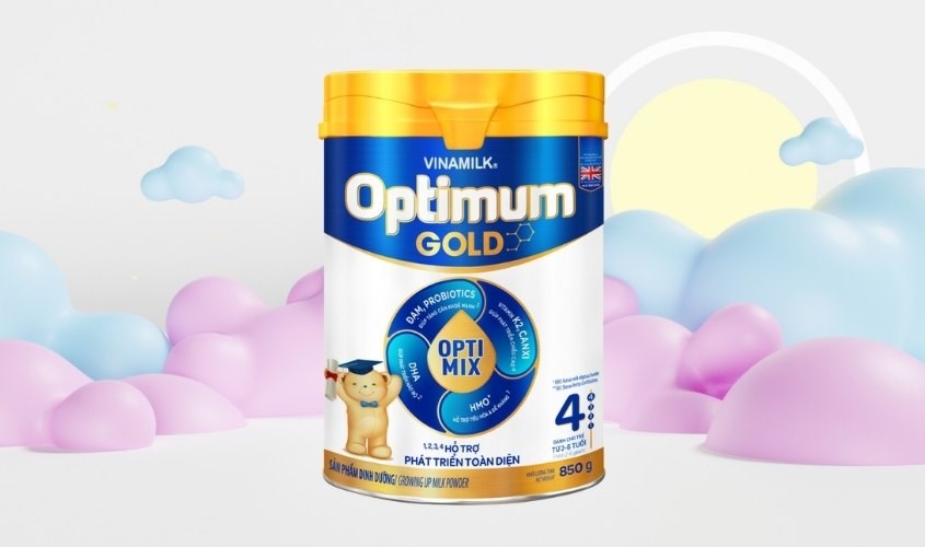 Sữa bột Vinamilk Optimum Gold số 4 850g (2 - 6 tuổi)