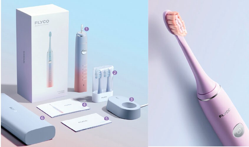 Bàn chải điện Flyco FT7105VN (Tặng kèm 2 đầu bàn chải)