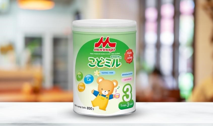 Sữa bột Morinaga Kodomil số 3 hương vani 850g (trên 3 tuổi)