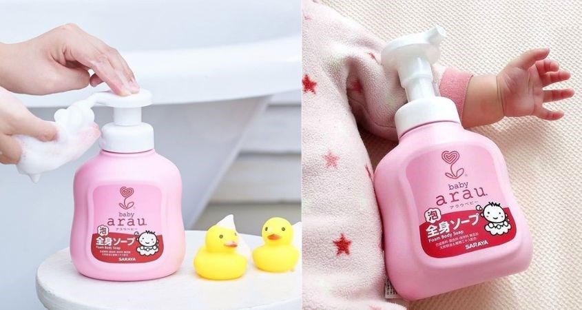 Bọt tắm gội cho bé Arau Baby chiết xuất thảo dược 450 ml
