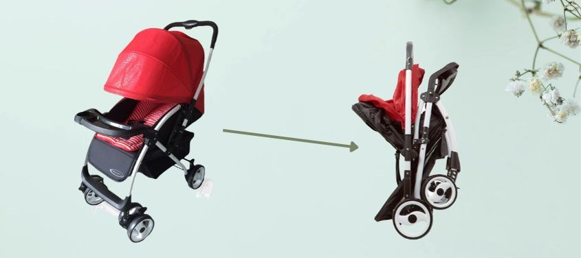Xe đẩy cho bé Gluck Baby C58 cho bé từ 0 đến 5 tuổi - màu đỏ