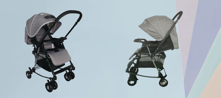 Xe đẩy cho bé Gluck C7 cho bé từ 0 đến 5 tuổi - màu xám