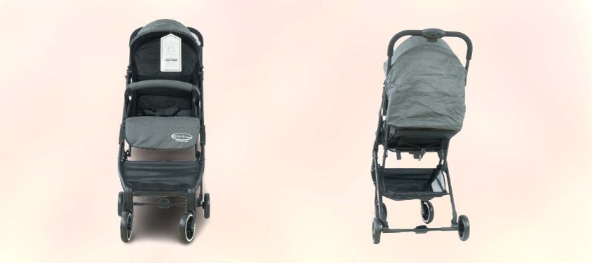 Xe đẩy cho bé Gluck C-3 cho bé từ 0 đến 5 tuổi - màu xám