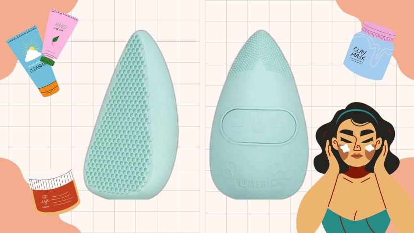 Máy rửa mặt Homedics có chất liệu các gai silicon