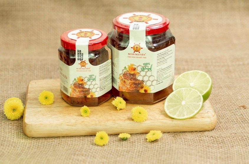 Mật ong ruồi nguyên chất Xuân Nguyên 160 ml Mật ong ruồi nguyên chất Xuân Nguyên 160 ml