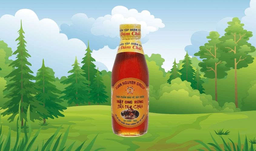 Mật ong rừng nguyên chất pha sữa ong chúa Xuân Nguyên 200 ml