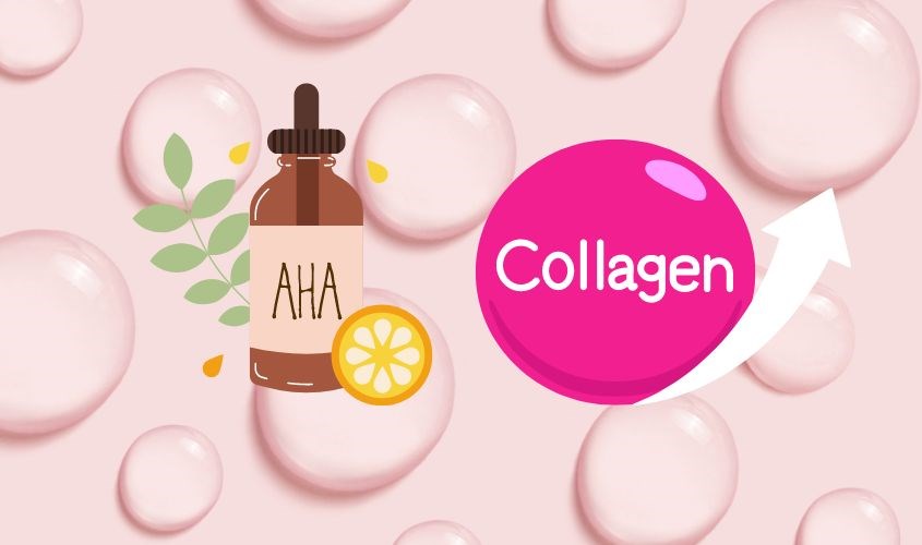 AHA giúp thúc đẩy quá trình sản sinh Collagen