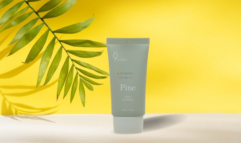 Kem chống nắng thanh lọc và phục hồi da 9 Wishes Pine SPF 50+ PA++++ 50 ml 