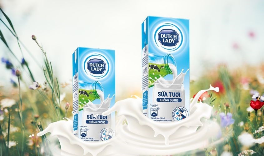 Thùng 48 hộp sữa tươi Dutch Lady không đường 180ml