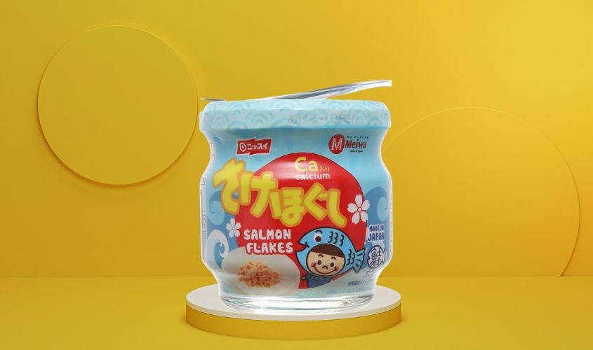  Ruốc cá hồi Meiwa vị nguyên lọ 50g