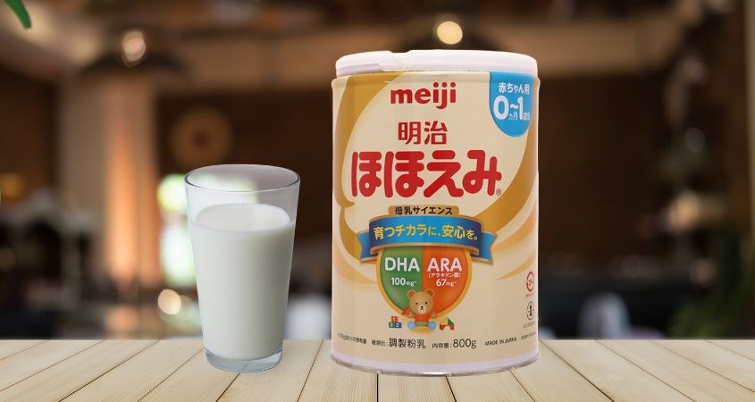 Sữa bột nội địa Nhật Meiji Hohoemi Milk vị nhạt thanh 800g (0 - 12 tháng)