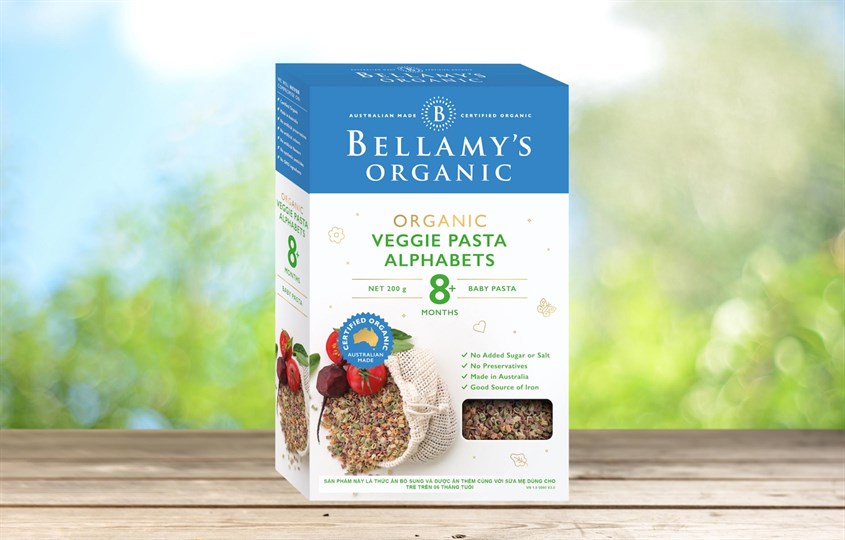 Nui ăn dặm bột lúa mì semolina và rau củ Bellamy