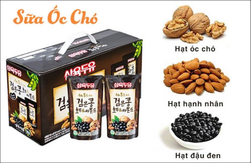 Sữa óc chó Hàn Quốc cung cấp lượng canxi dồi dào