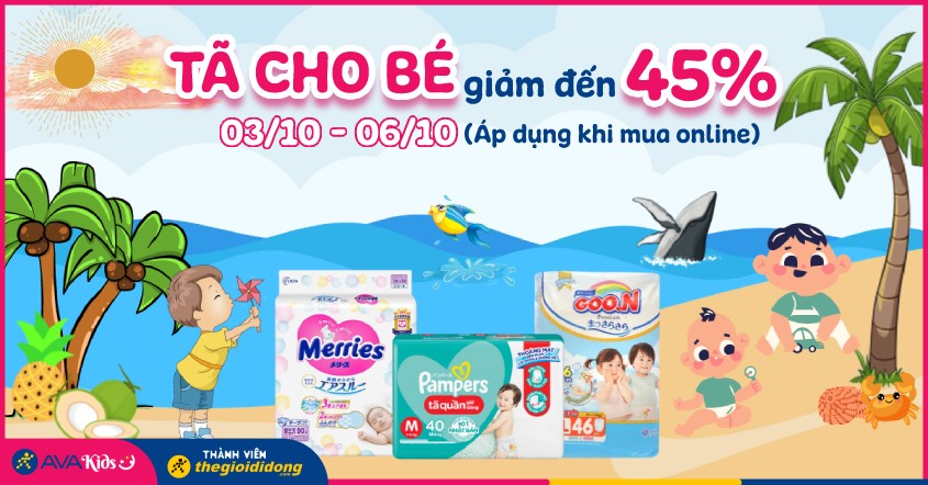 tã cho bé giảm 45%