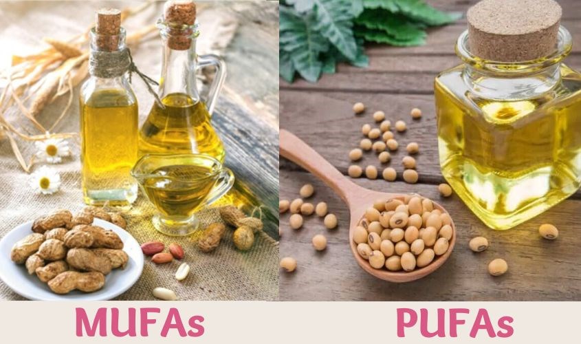 PUFAs và MUFAs nằm trong các nhóm thực phẩm khác nhau