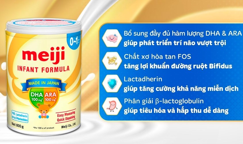 Sữa bột Meiji Infant Formula 800g (0 - 12 tháng)