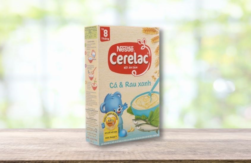 Bột ăn dặm Nestle cá và rau xanh