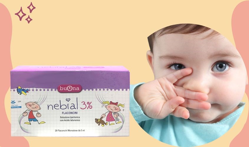 Nước muối sinh lý cho trẻ Nebial 3% Flaconcini