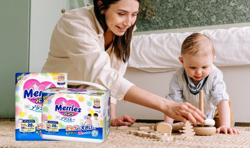 Tã quần Merries size XXL 26 miếng (15 - 28 kg)