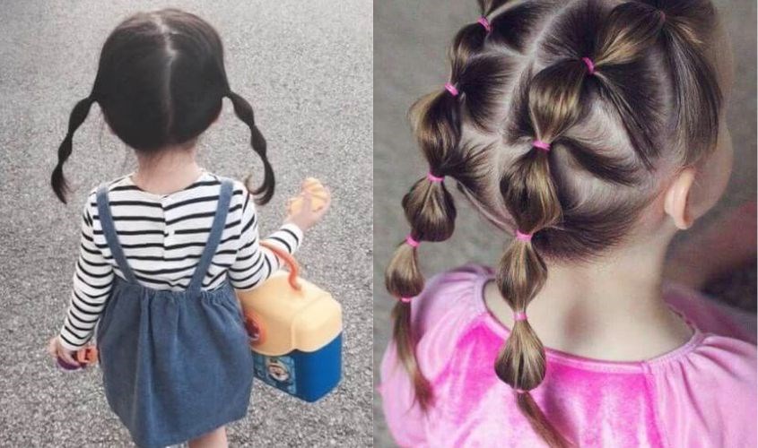 30+ Cách buộc tóc ngắn cho bé gái dễ thương và đáng yêu