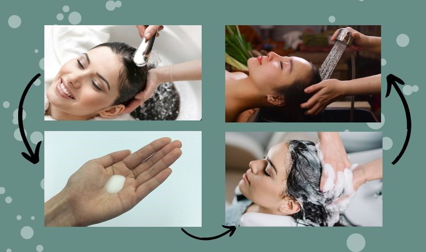 Các bước sử dụng dầu gội 