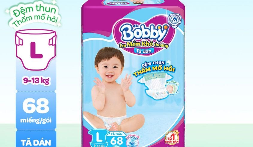 Tã quần Bobby size L 36 miếng (9 - 13 kg) Tã quần Bobby size L 36 miếng (9 - 13 kg)