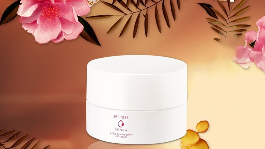 Kem dưỡng trắng da chống nắng Senka White Beauty Glow UV Cream 50g