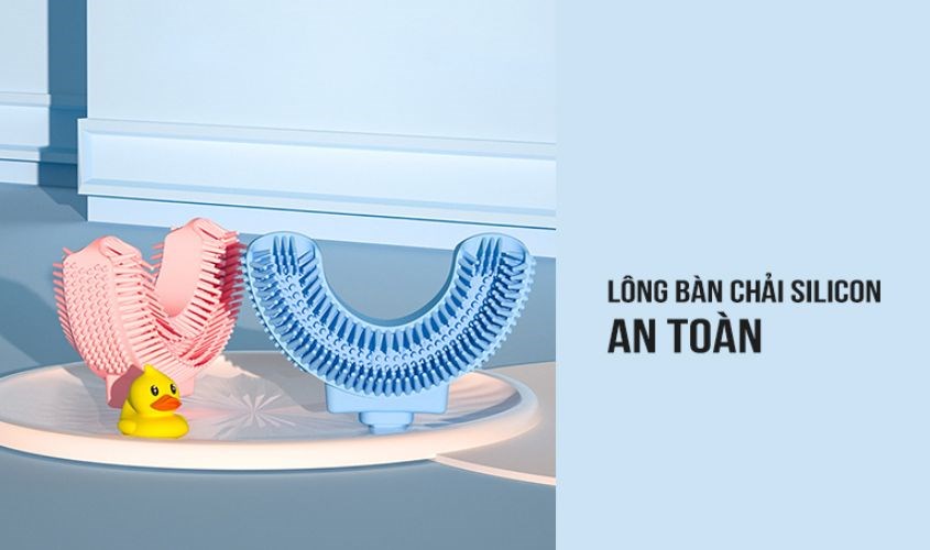Bàn chải điện chữ U rất an toàn cho răng của bé