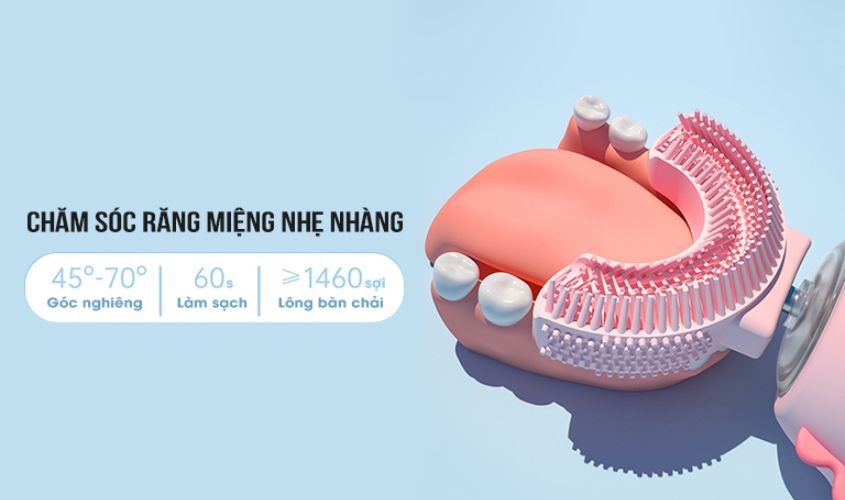 Bàn chải có cấu tạo và thiết kế đầu chữ U thông minh