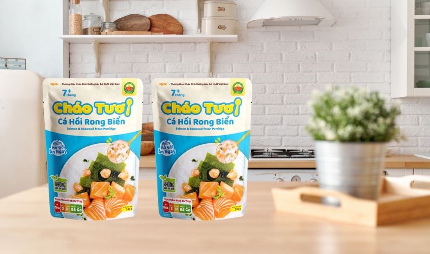 Cháo tươi Cây Thị vị cá hồi, rong biển gói 240g 