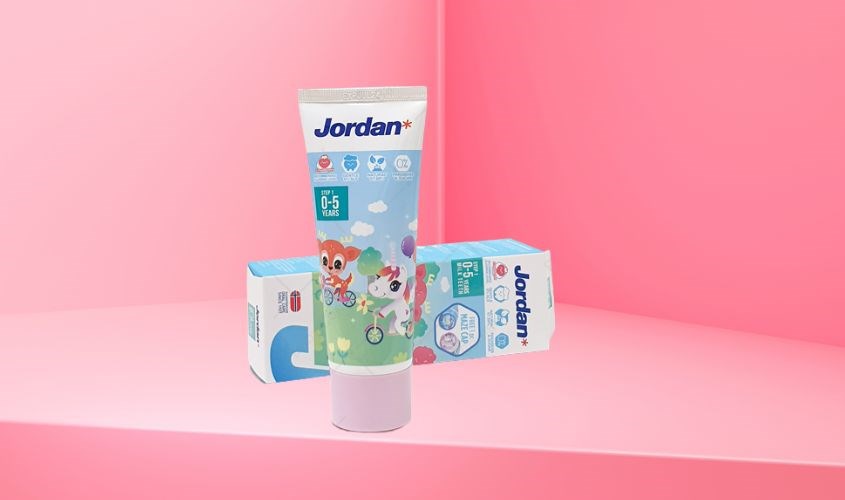 Kem đánh răng cho bé 0 - 5 tuổi Jordan hương dâu 75g