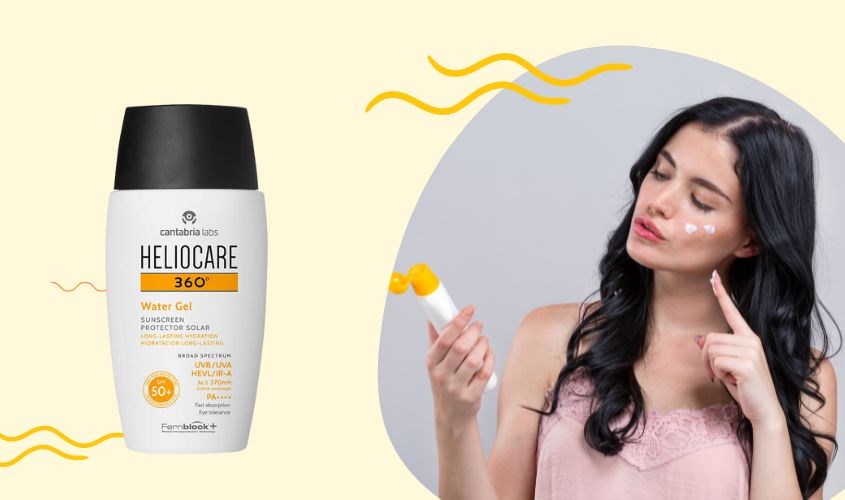 Kem chống nắng Heliocare có kết cấu mỏng nhẹ, thấm nhanh