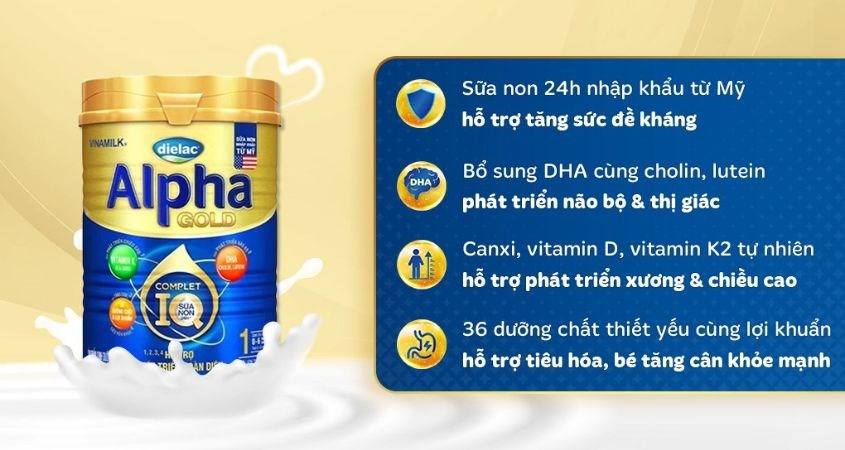 Sữa bột Dielac Alpha Gold IQ số 1