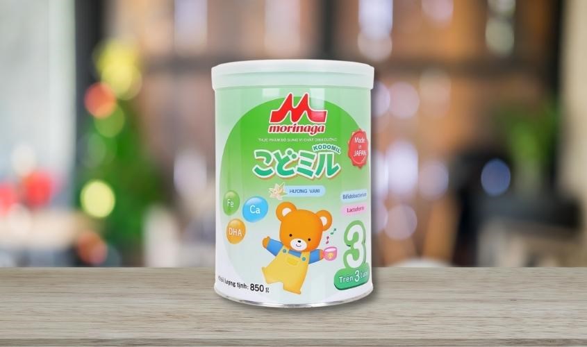 Sữa bột Morinaga Kodomil số 3 hương vani 850g (trên 3 tuổi)