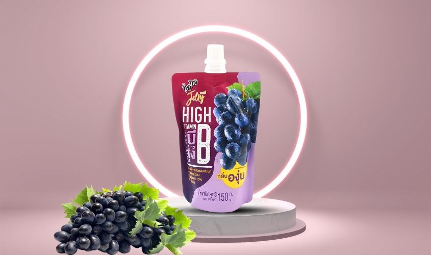 Nước ép trái cây Jelly Gumi Gumi vị nho túi 150g