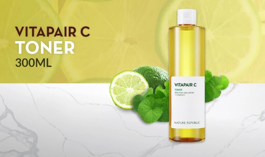 Toner dưỡng sáng da Nature Republic Vitapair C chiết xuất Chanh Jeju 300 ml