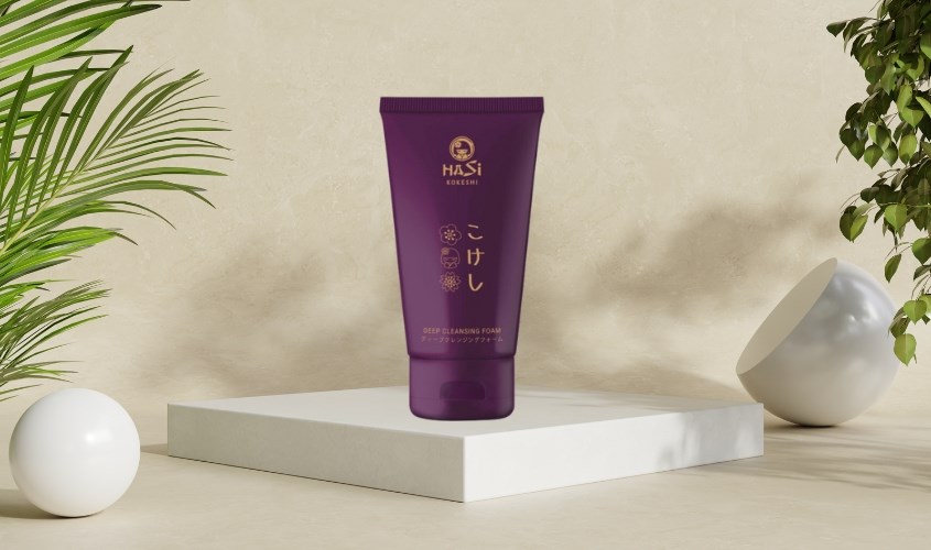 Sữa rửa mặt sáng da làm sạch sâu Hasi Kokeshi Deep Cleansing Foam