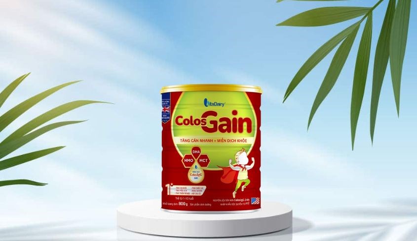 Sữa bột Colos Gain 1+ hương vani 800g (1 - 10 tuổi)
