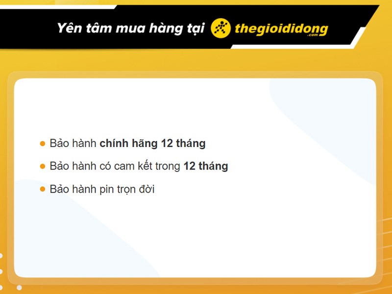 Chính sách bảo hành tại Thế Giới Di Động