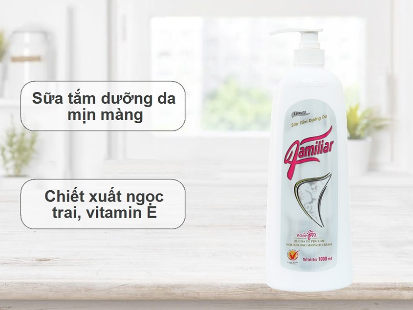 Sữa tắm Familiar dưỡng da có chiết xuất từ ngọc trai
